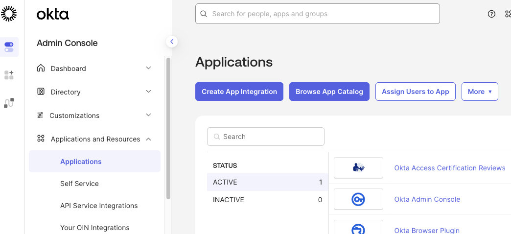 Create an Okta OIDC application